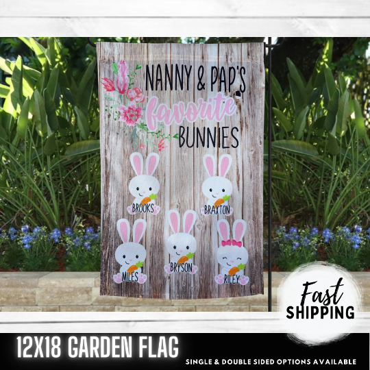 Garden Flag - EASTER BUNNY Flag