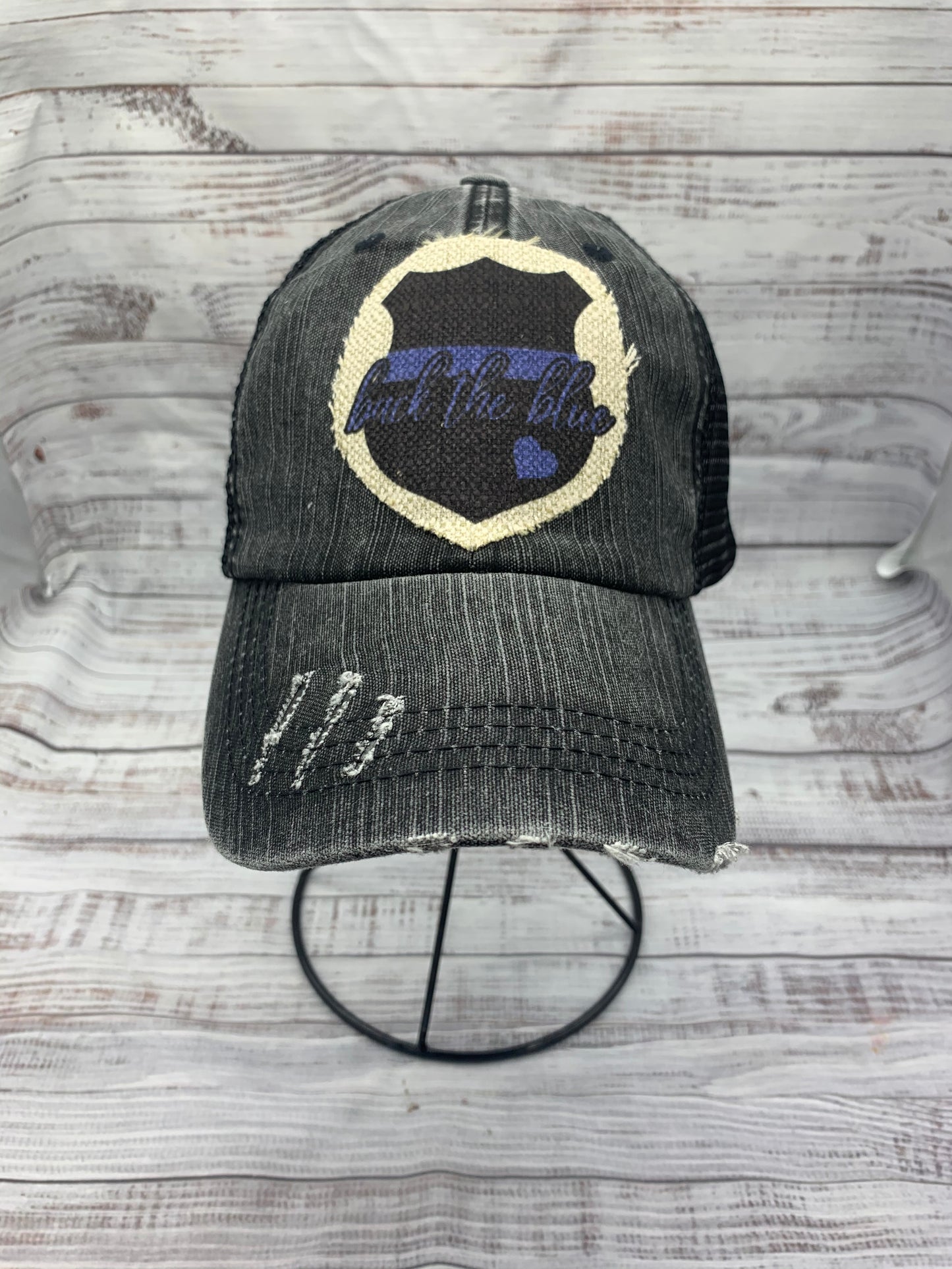 Police Hat- BLUE LINE HAT