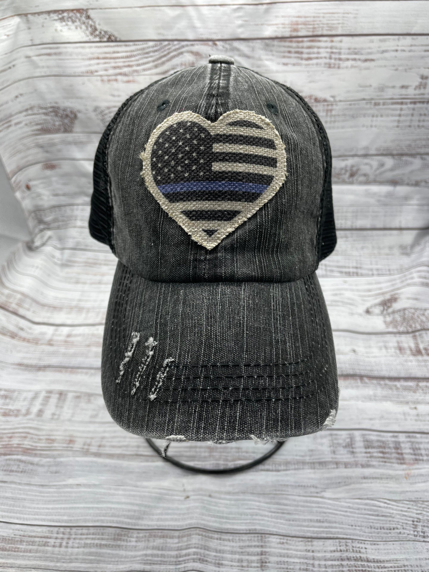 Police Hat- BLUE LINE HAT