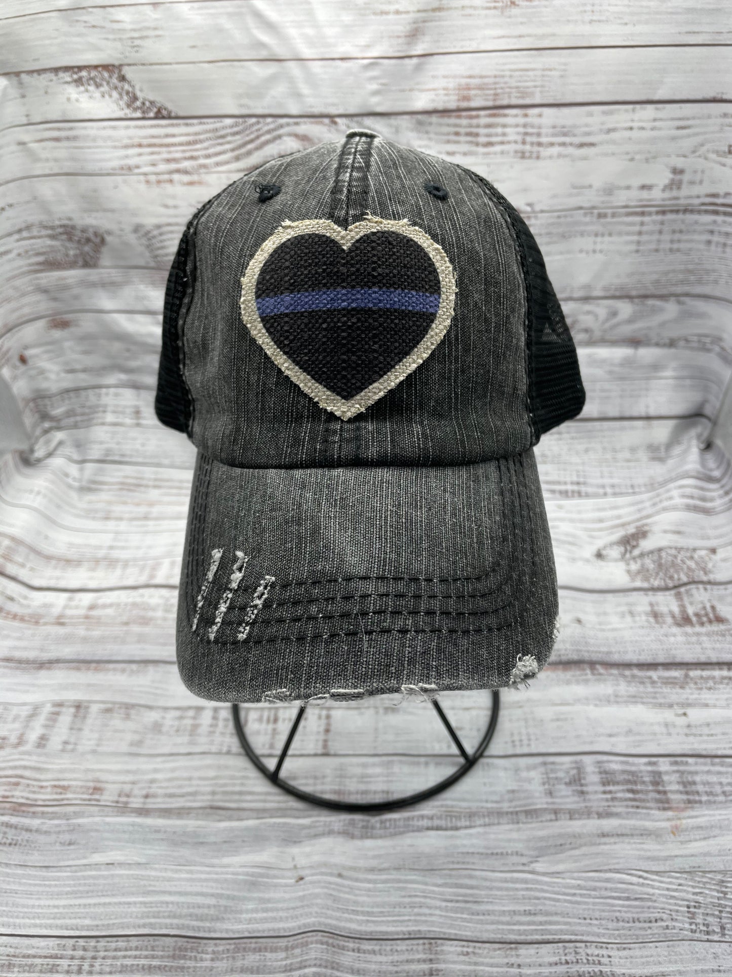 Police Hat- BLUE LINE HAT