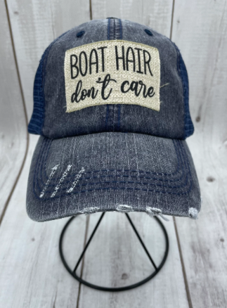 Patch Hat- BOAT HAIR DON'T CARE