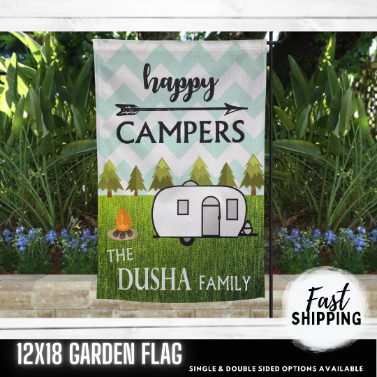 Garden Flag - Happy Camper Flag