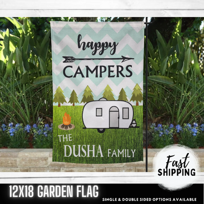 Garden Flag - Happy Camper Flag
