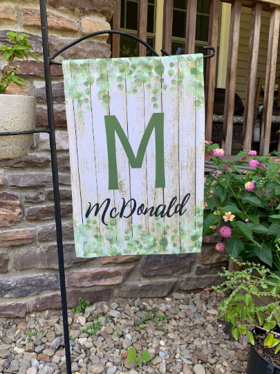 Garden Flag - Ivy Garden Monogram Flag