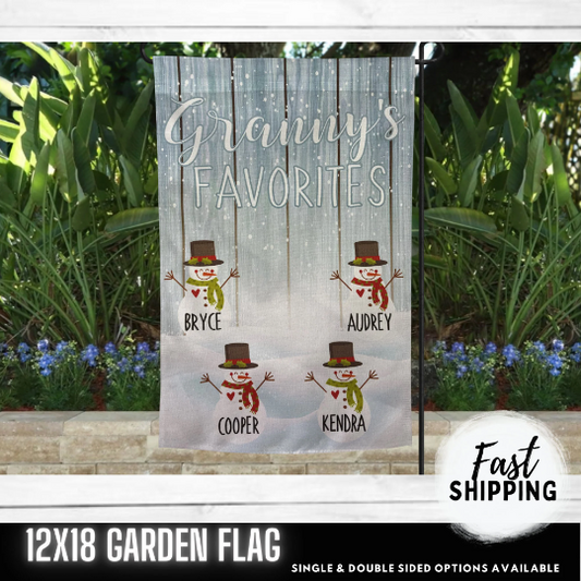 Garden Flag - Snowman Flag