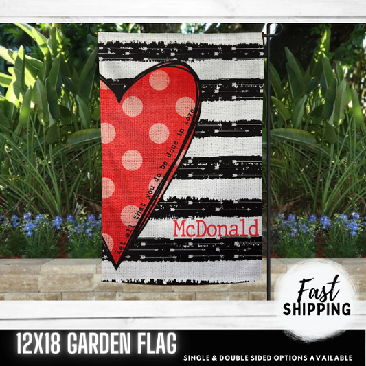 Garden Flag - Valentine Flag