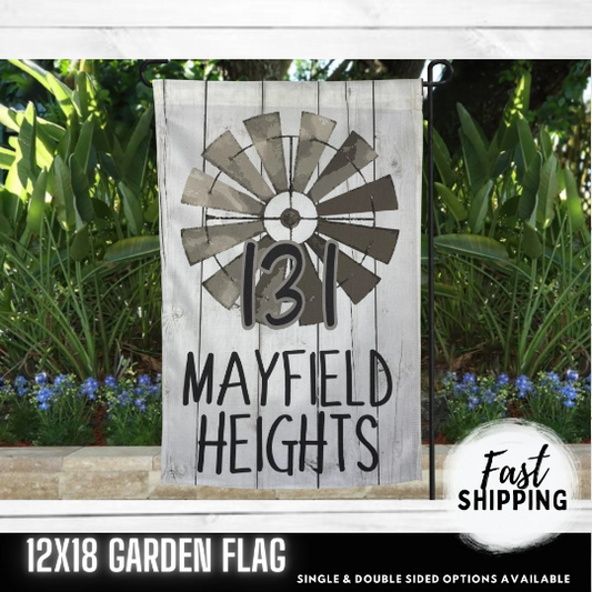 Garden Flag - Windmill Address Flag