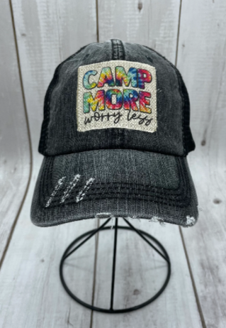 Camping Hat- CAMP MORE WORRY LESS