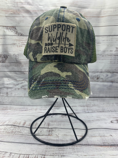 Mom Hat- SUPPORT WILDLIFE RAISE BOYS