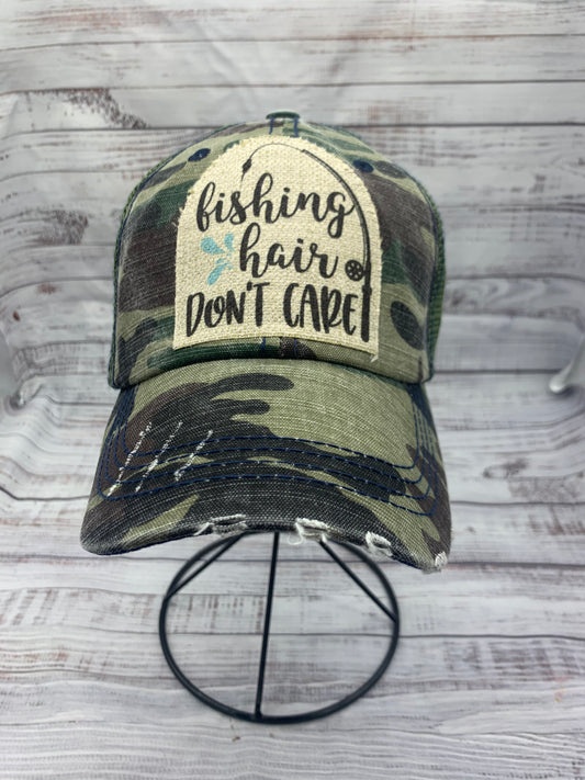 Patch Hat- FISHING HAIR DON'T CARE