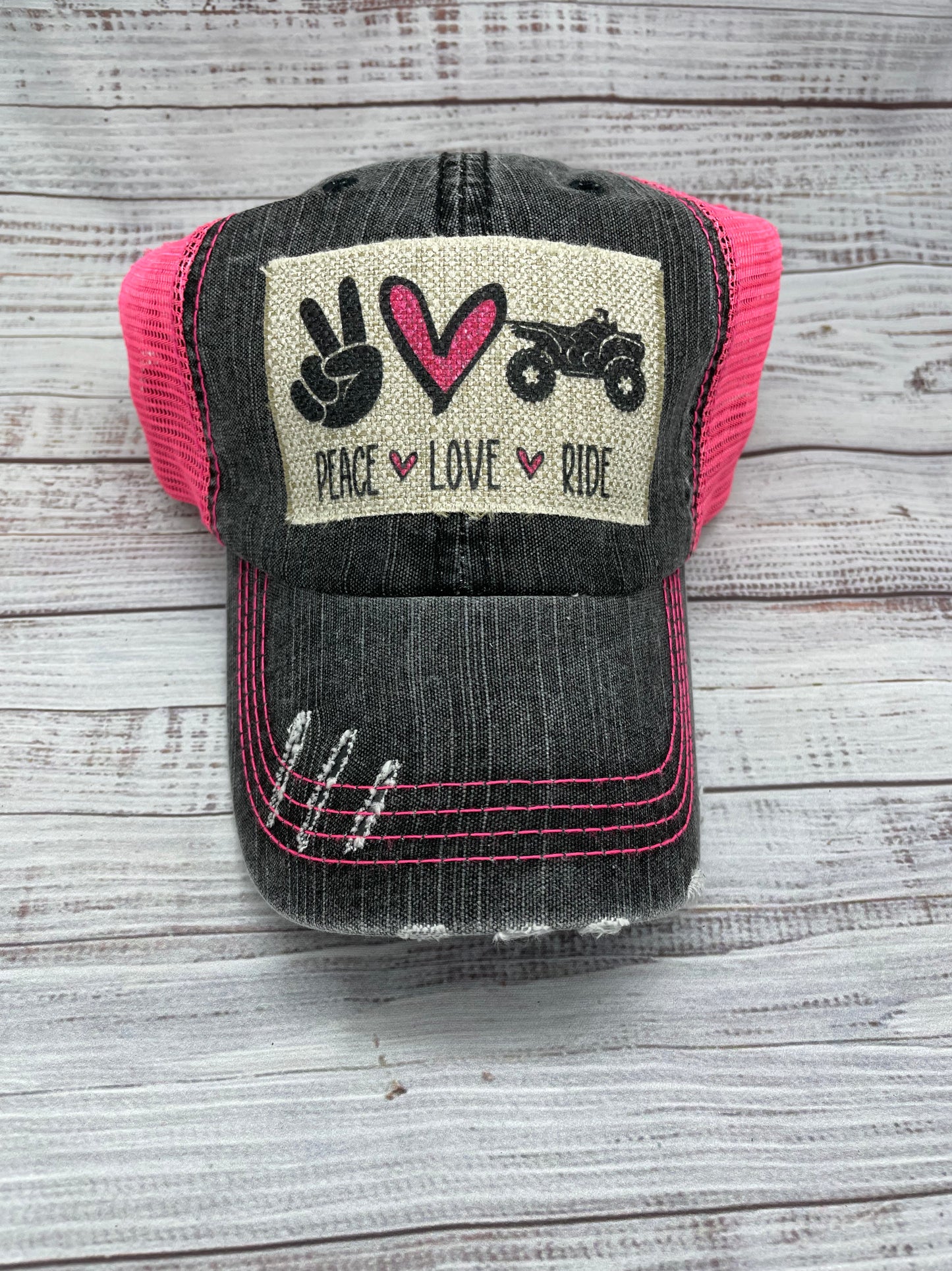 Racing Hat- PEACE LOVE RIDE